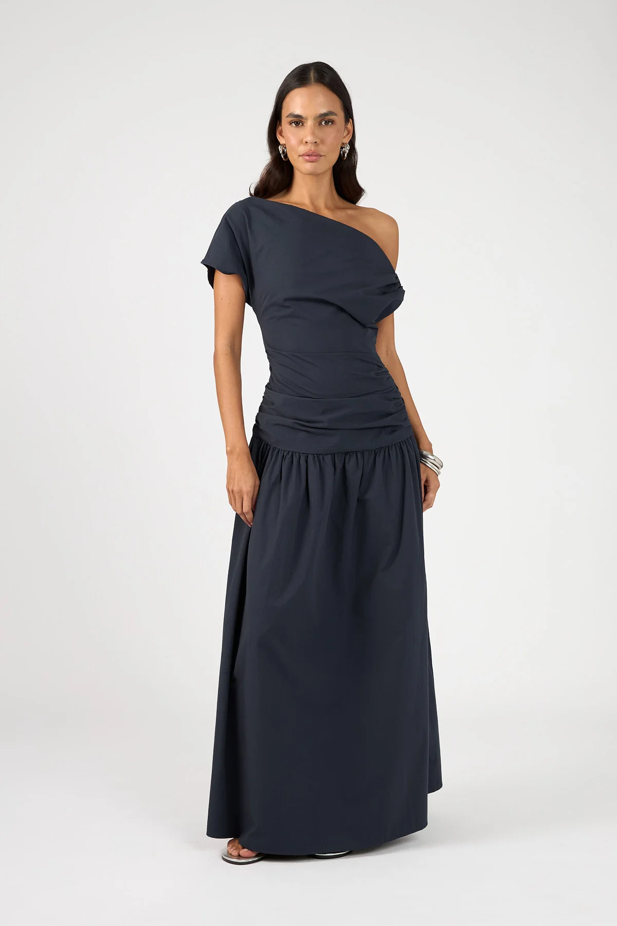 Perfect Stranger Fleur Gathered Maxi Dress Ink Blue - Image 4
