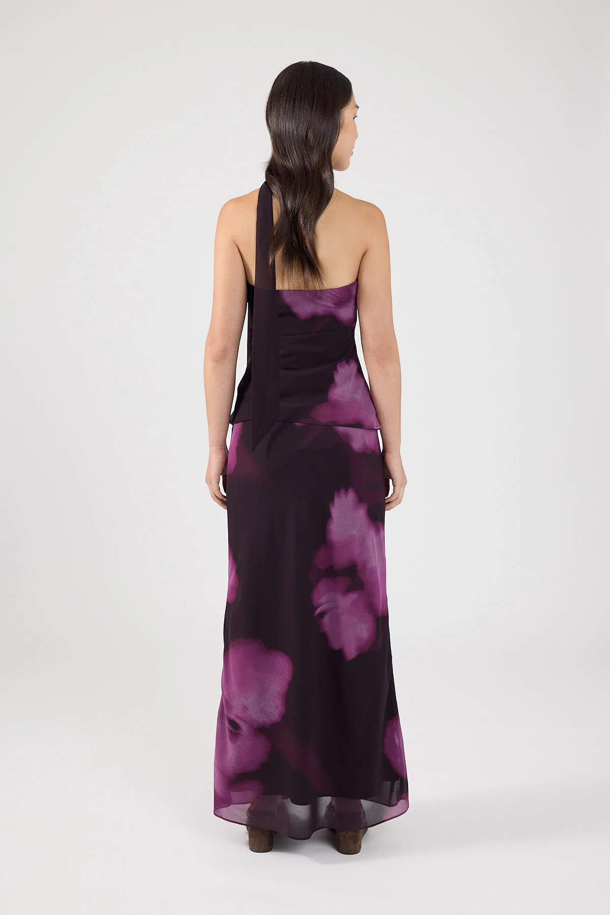 Perfect Stranger Florence Maxi Skirt Burgundy Print - Image 8