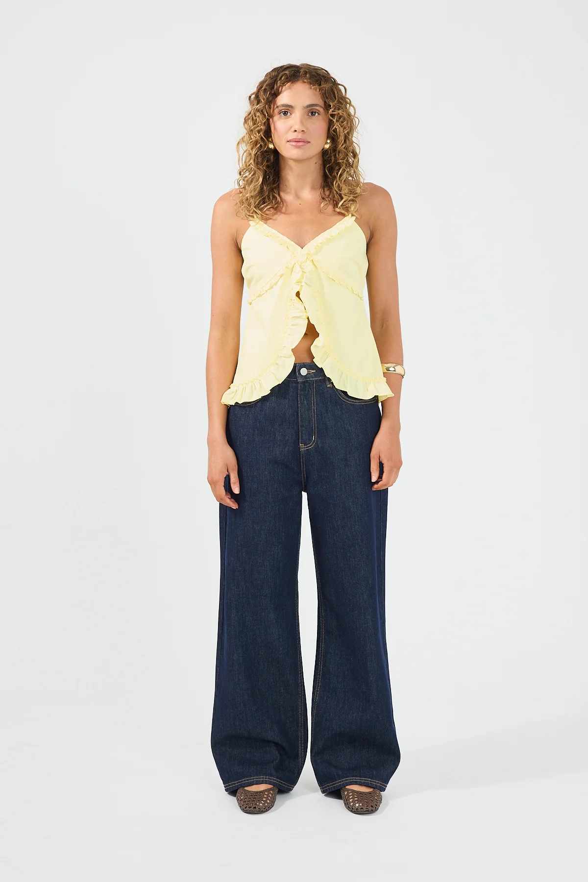 Perfect Stranger Frankie Frill Top Yellow