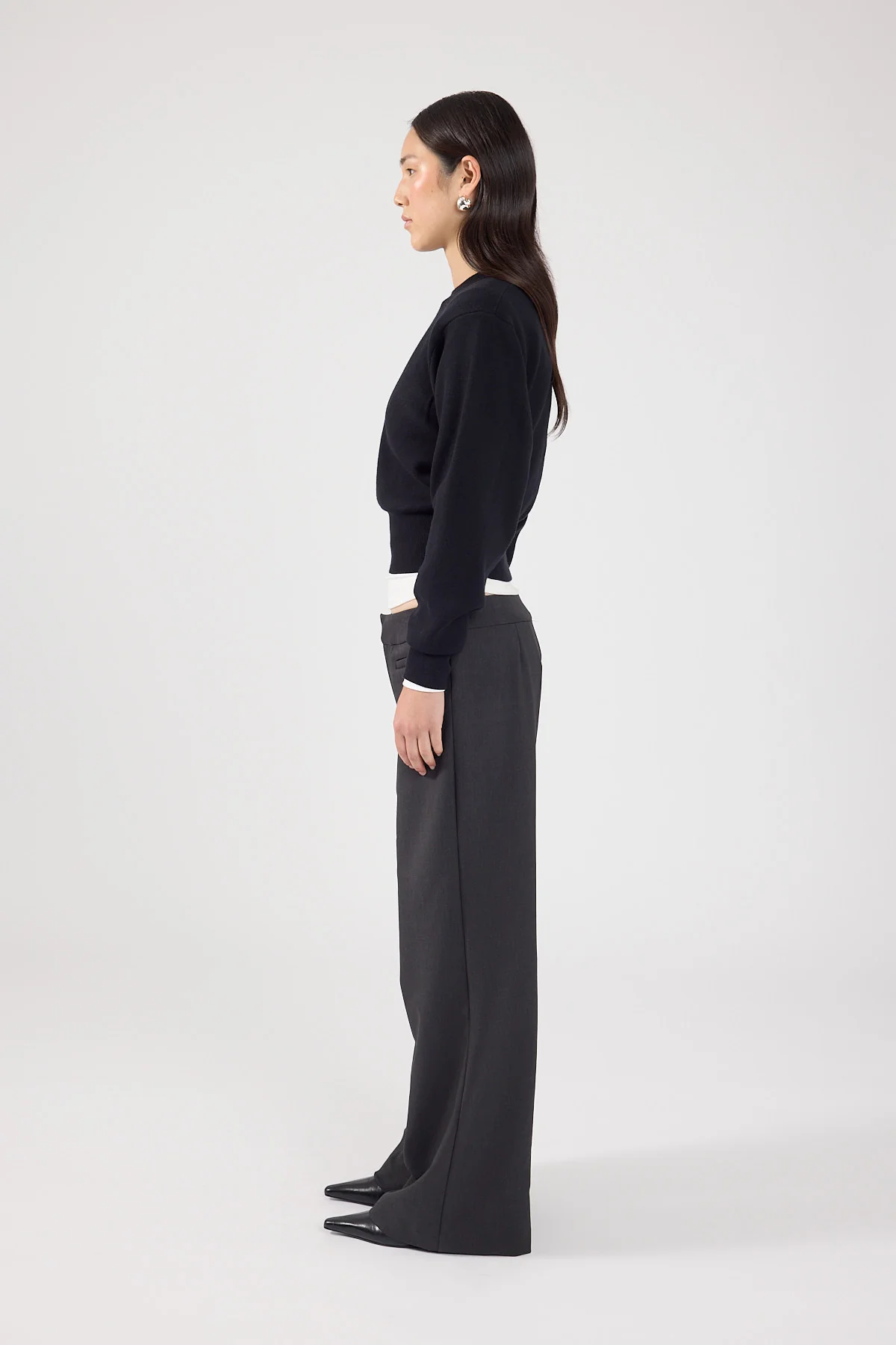 Perfect Stranger Gabby Crew Neck Knit Jumper Black - Image 4