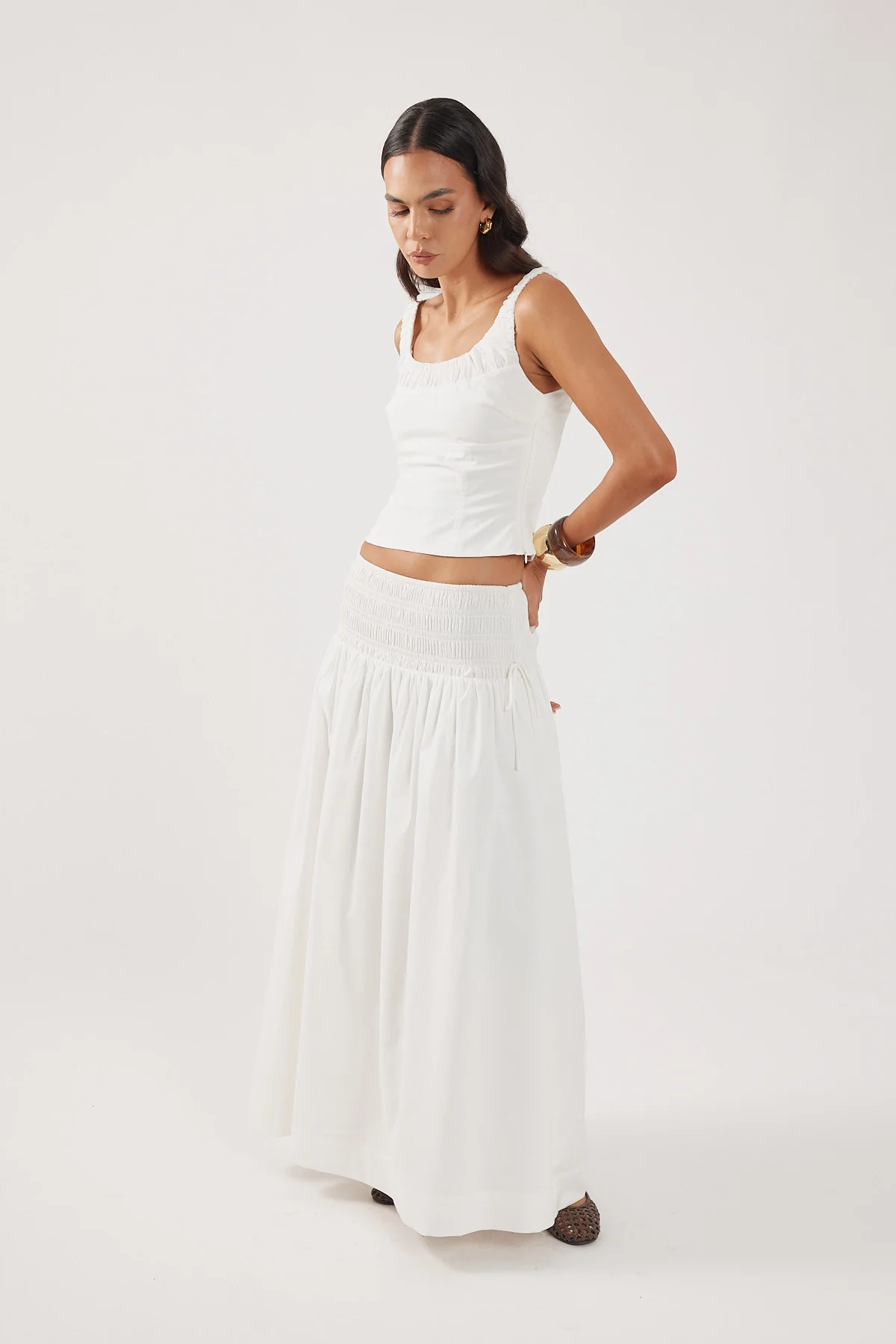 Perfect Stranger Gabrielle Maxi Skirt White - Image 4