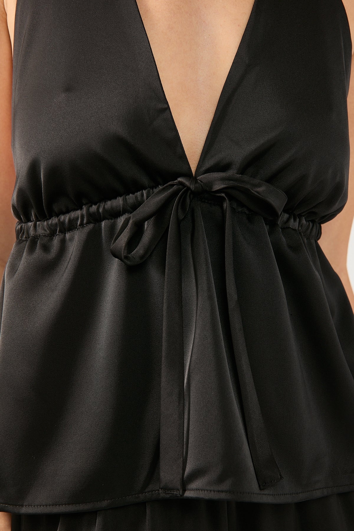Perfect Stranger Glossy Halter Top Black - Image 4