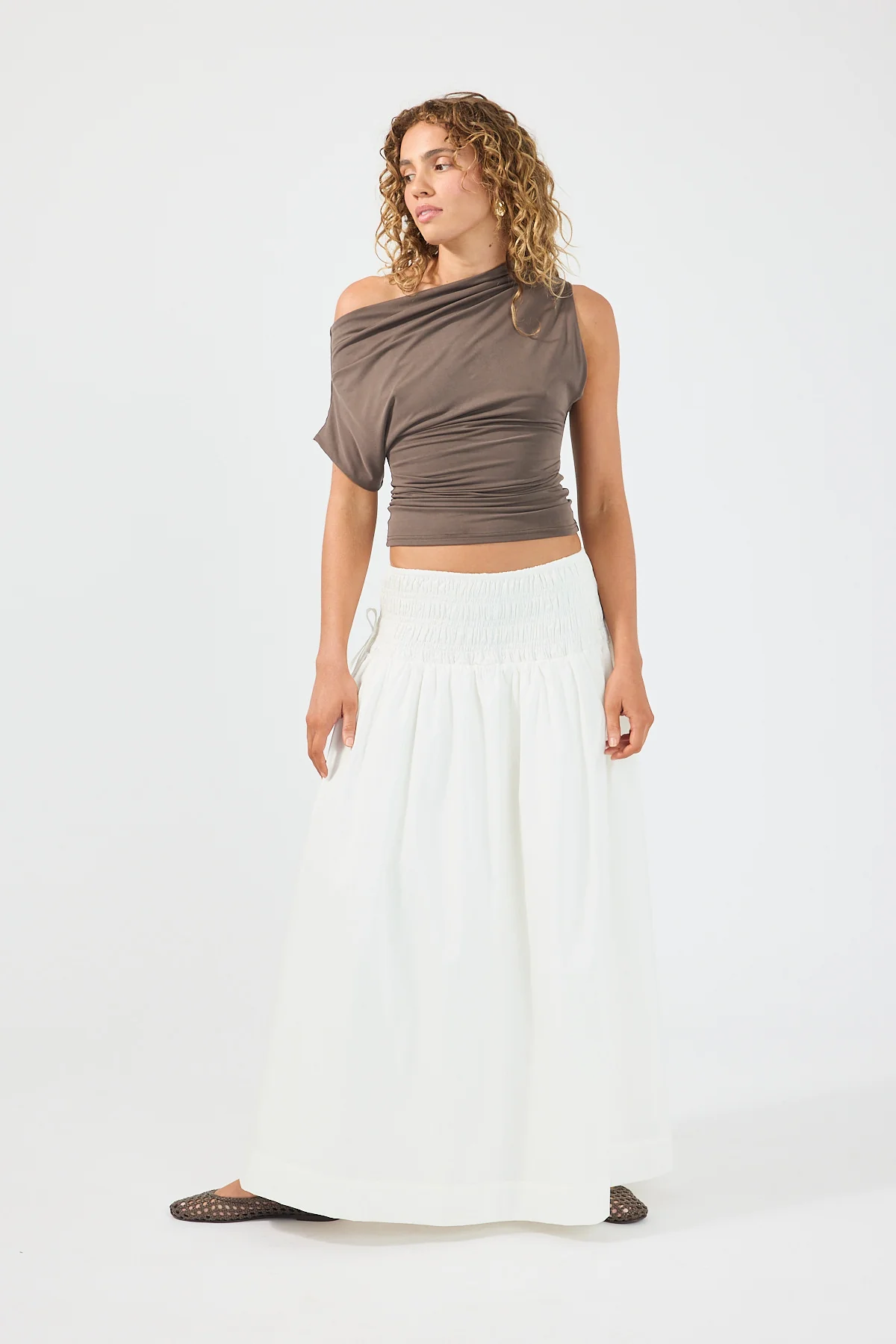 Perfect Stranger Harley Off Shoulder Top Brown - Image 6