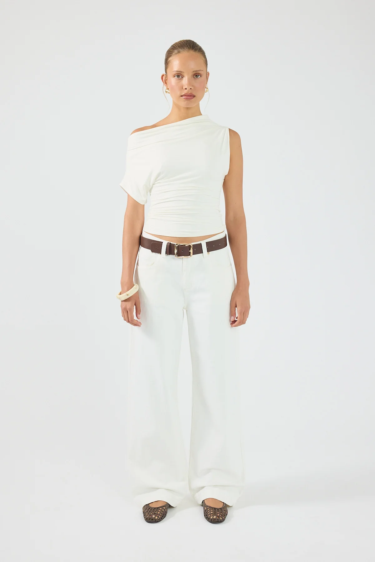 Perfect Stranger Harley Off Shoulder Top White - Image 6
