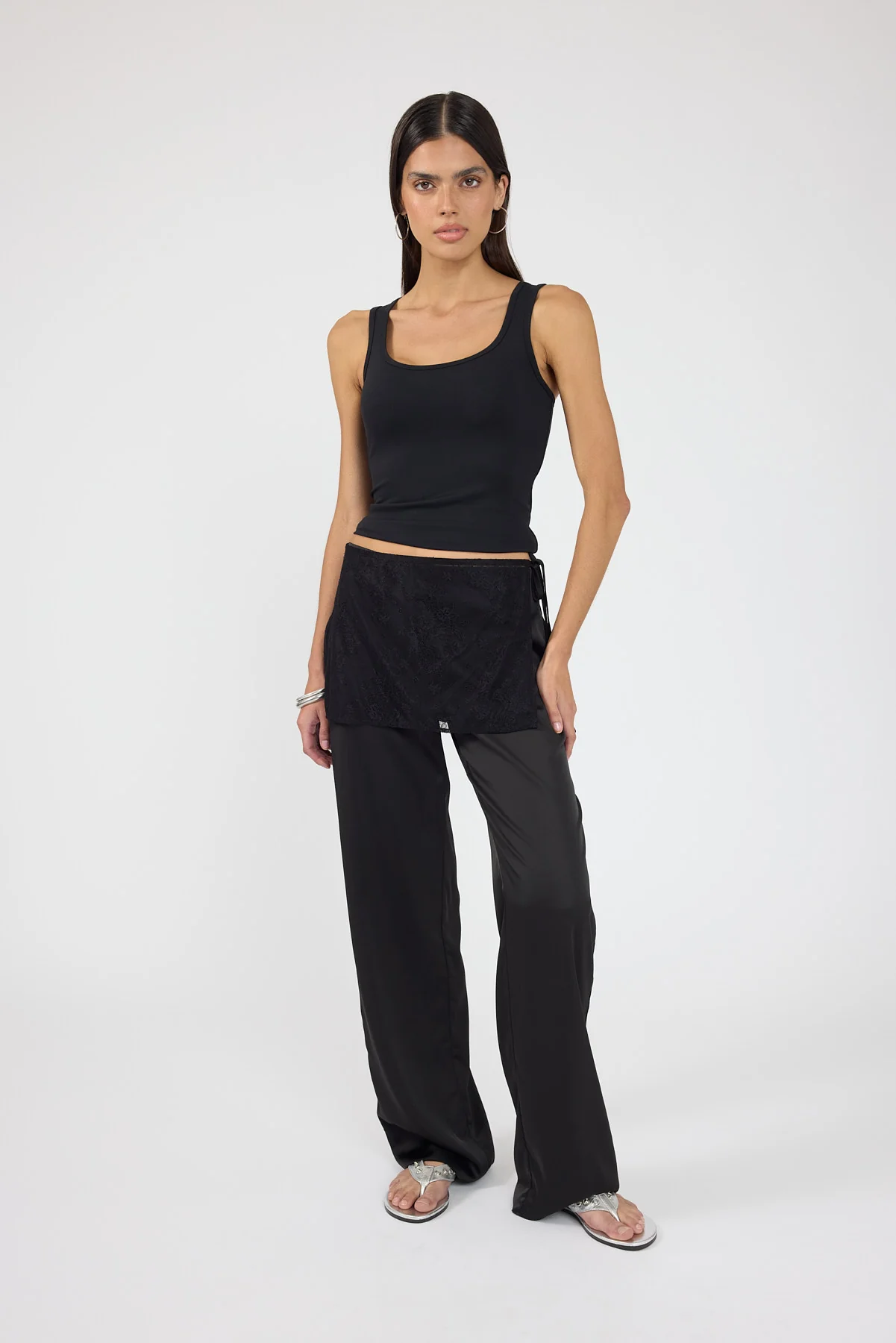Perfect Stranger Harlow Lace Wrap Pants Black - Image 8