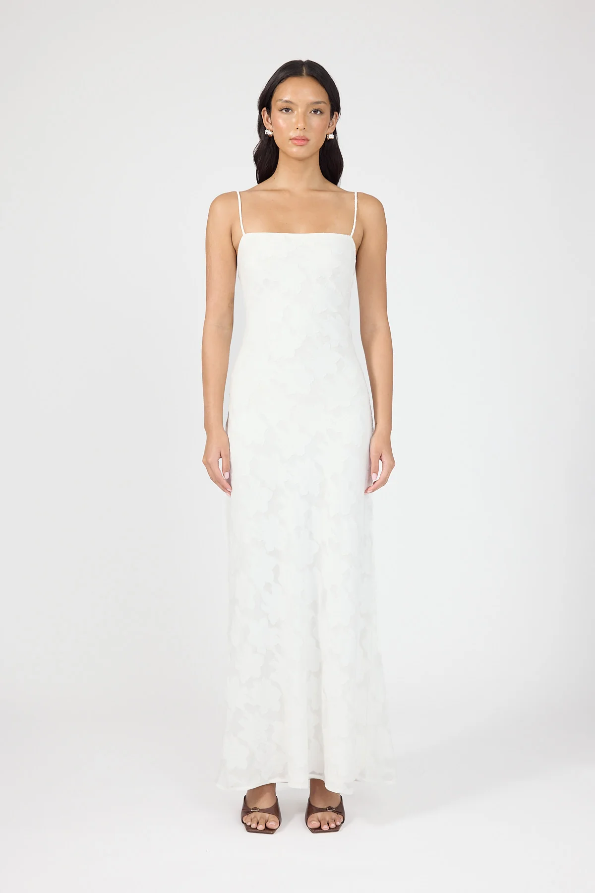 Perfect Stranger Hattie Jacquard Maxi Dress White
