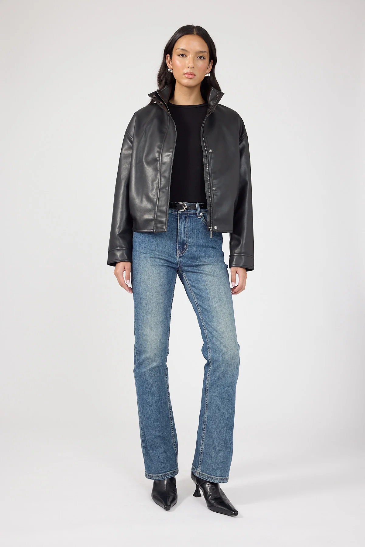 Perfect Stranger Jessie Mid Rise Boot Cut Jean Smoke Blue