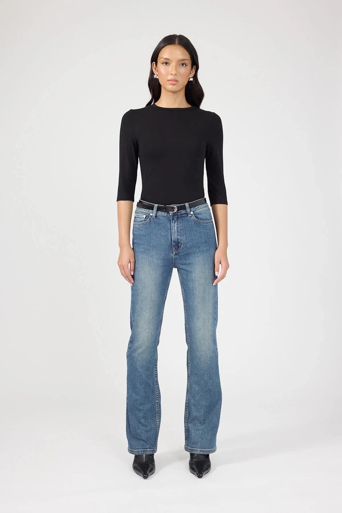 Perfect Stranger Jessie Mid Rise Boot Cut Jean Smoke Blue - Image 4