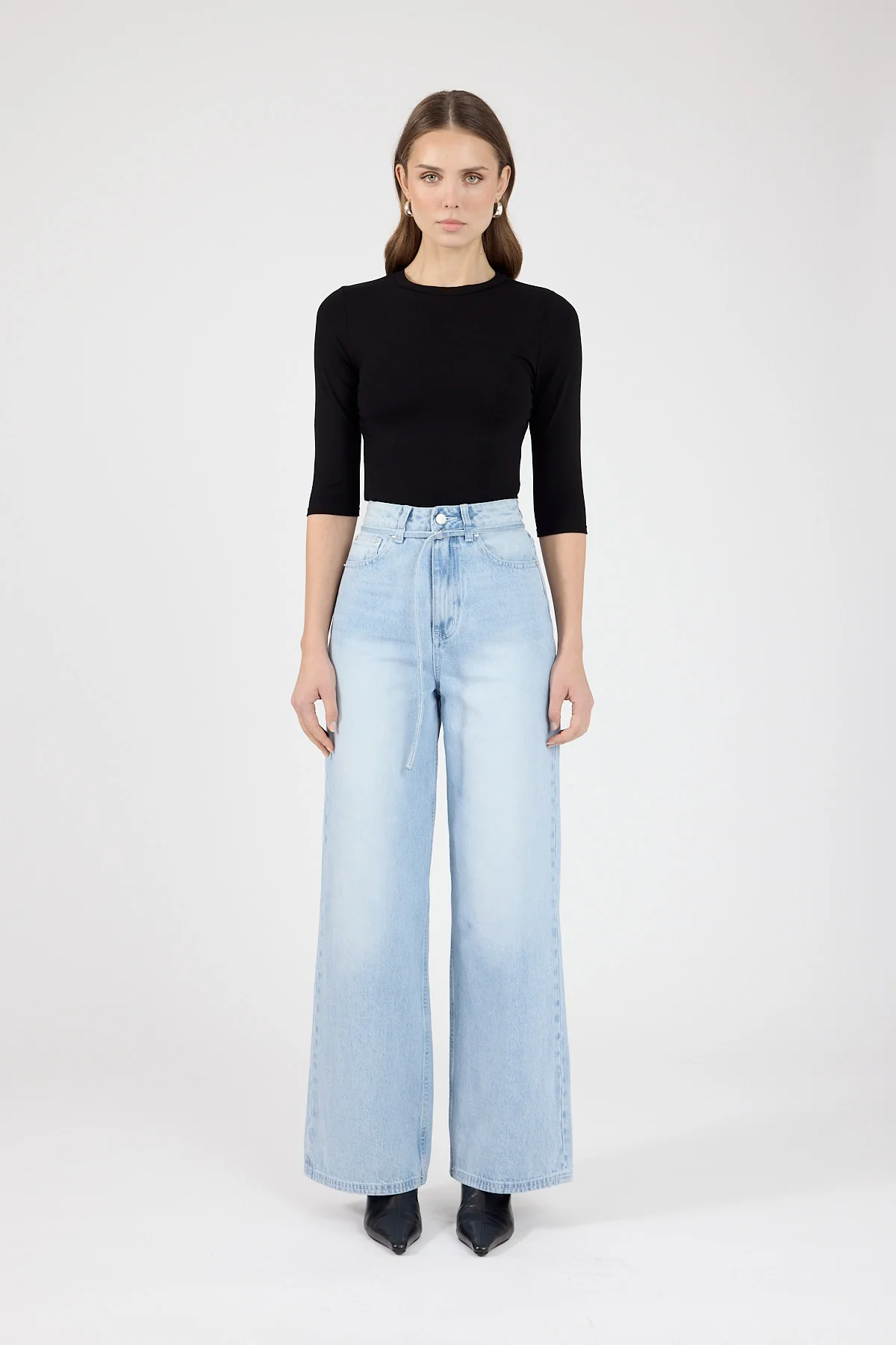 Perfect Stranger High Rise Relaxed Baggy Jean Light Blue Denim