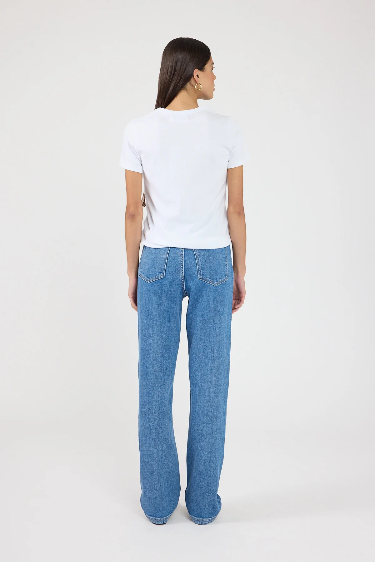Perfect Stranger High Rise Slim Leg Jeans Mid Blue Denim - Image 3