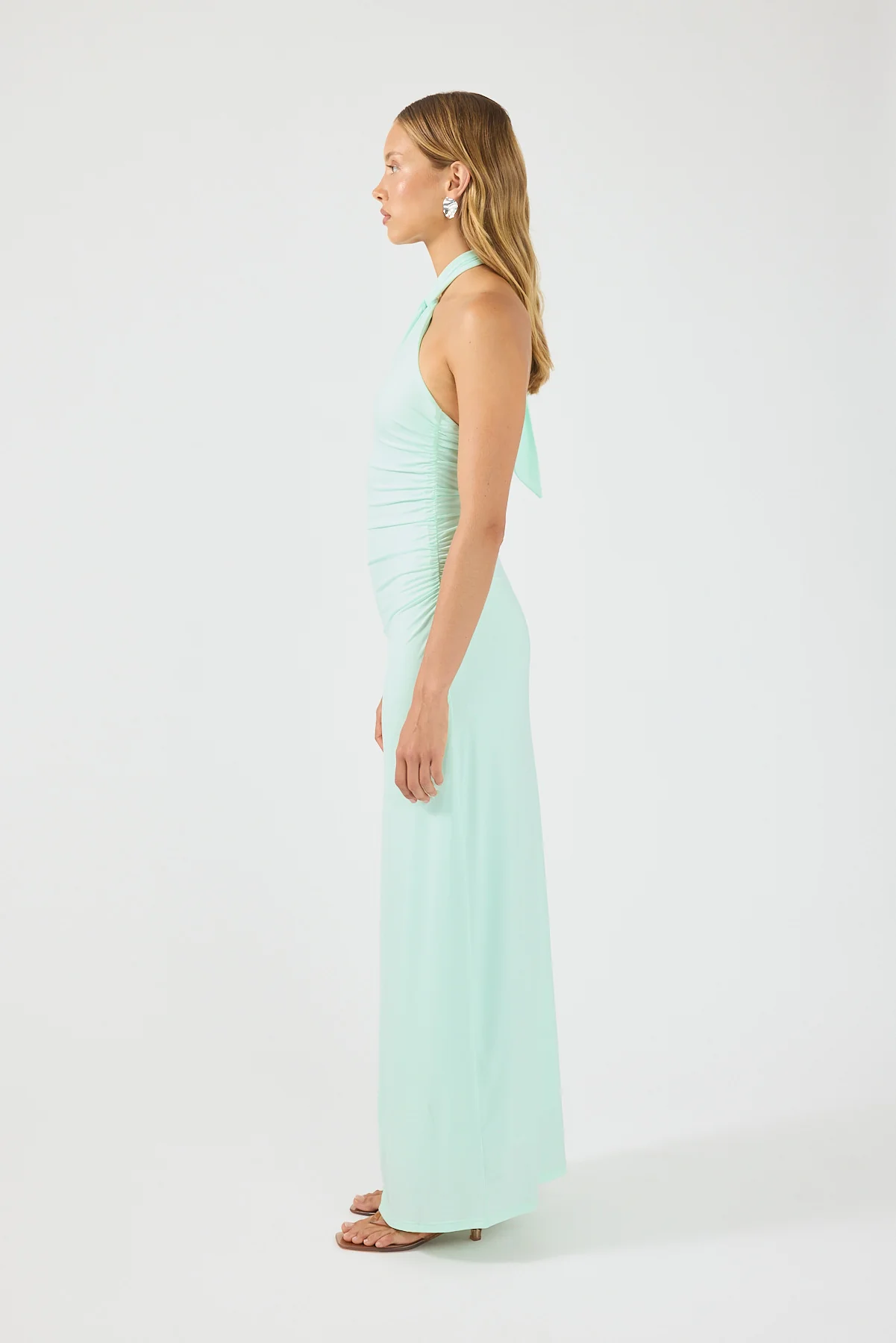 Perfect Stranger Isla Halter Twist Maxi Dress Seafoam - Image 2