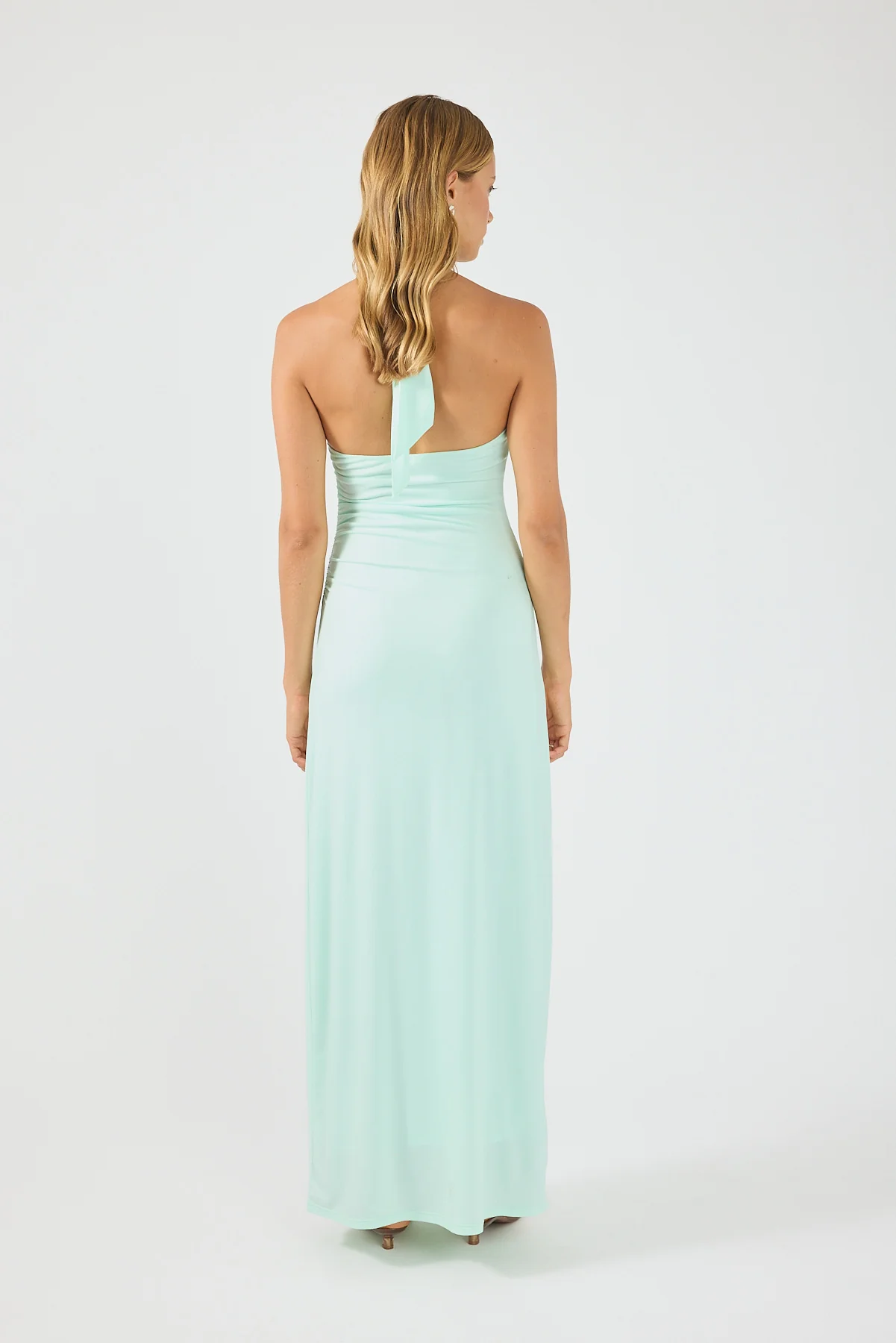 Perfect Stranger Isla Halter Twist Maxi Dress Seafoam - Image 3