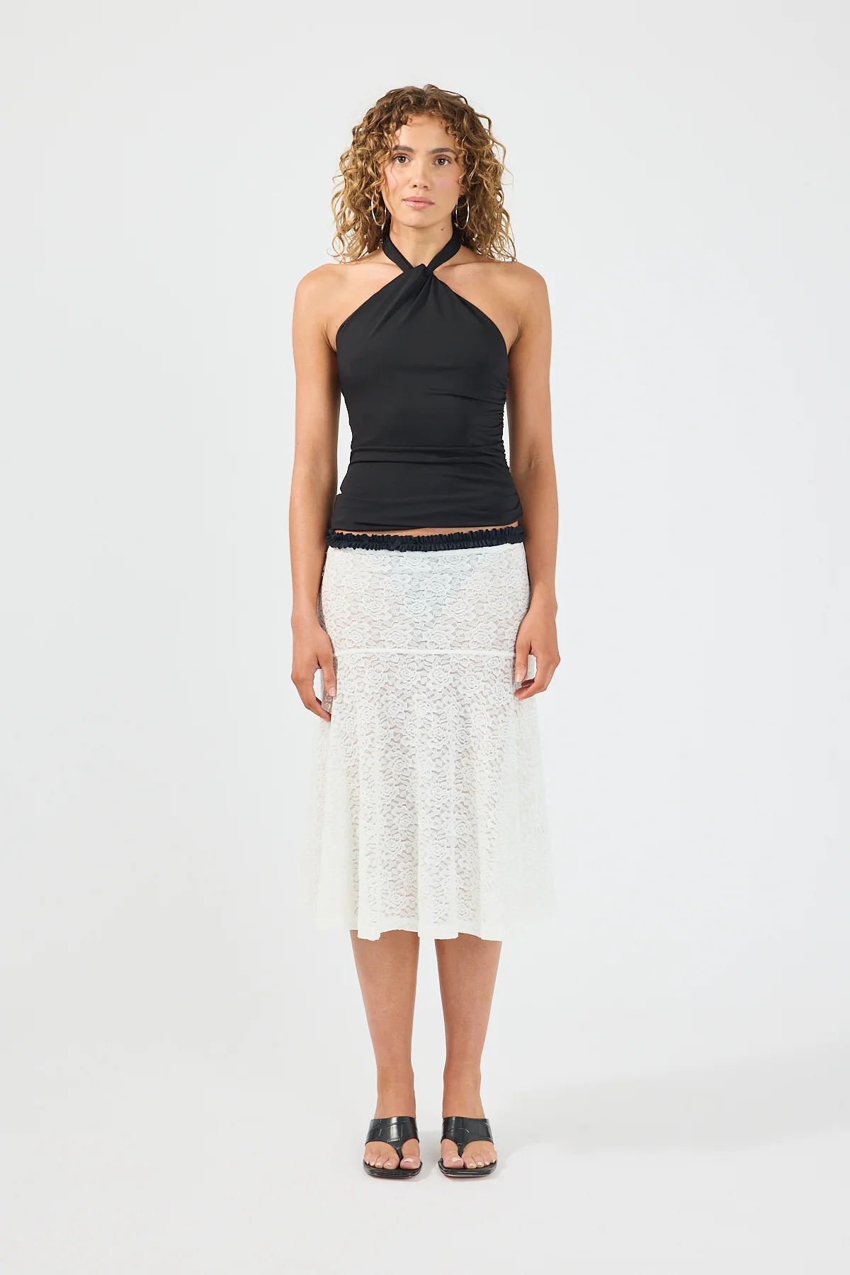 Perfect Stranger Isla Halter Twist Top Black