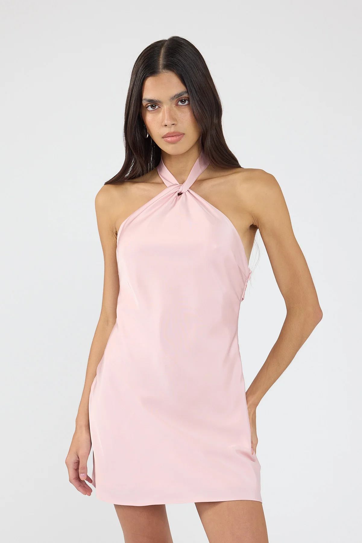 Perfect Stranger Jaden Halter Mini Dress Pink - Image 8