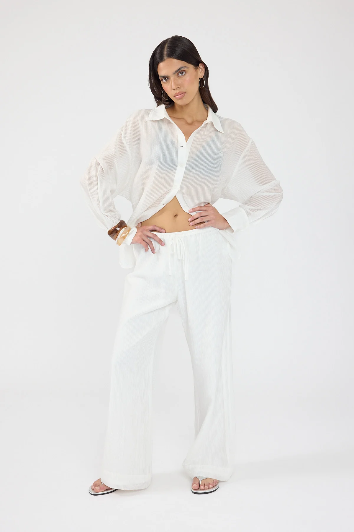 Perfect Stranger Jarrah Striped Pant White - Image 4