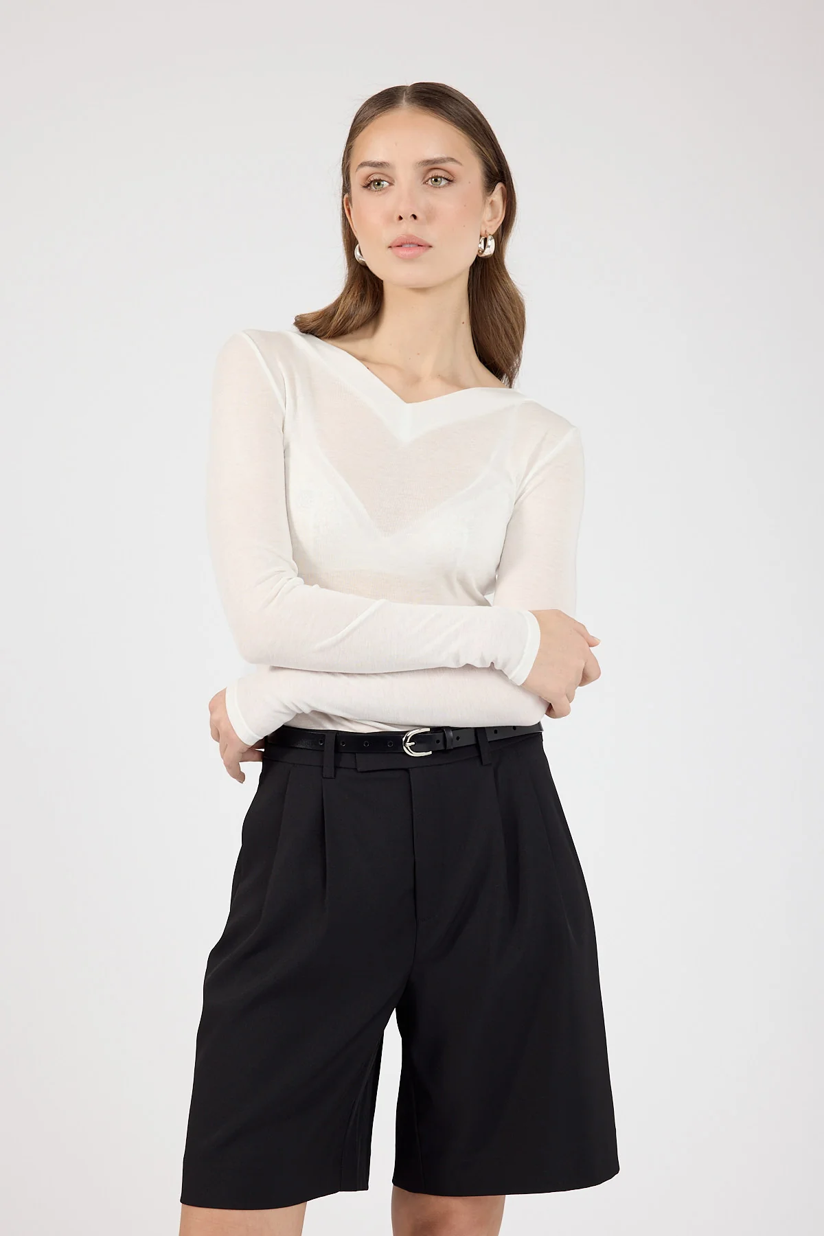 Perfect Stranger Jordi Tailored Longline Short Black - Image 4