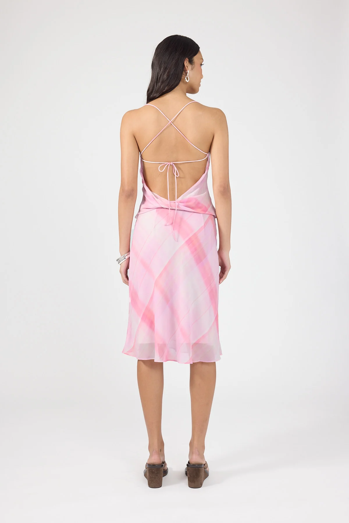 Perfect Stranger Juliet Halter Top Pink Check - Image 3