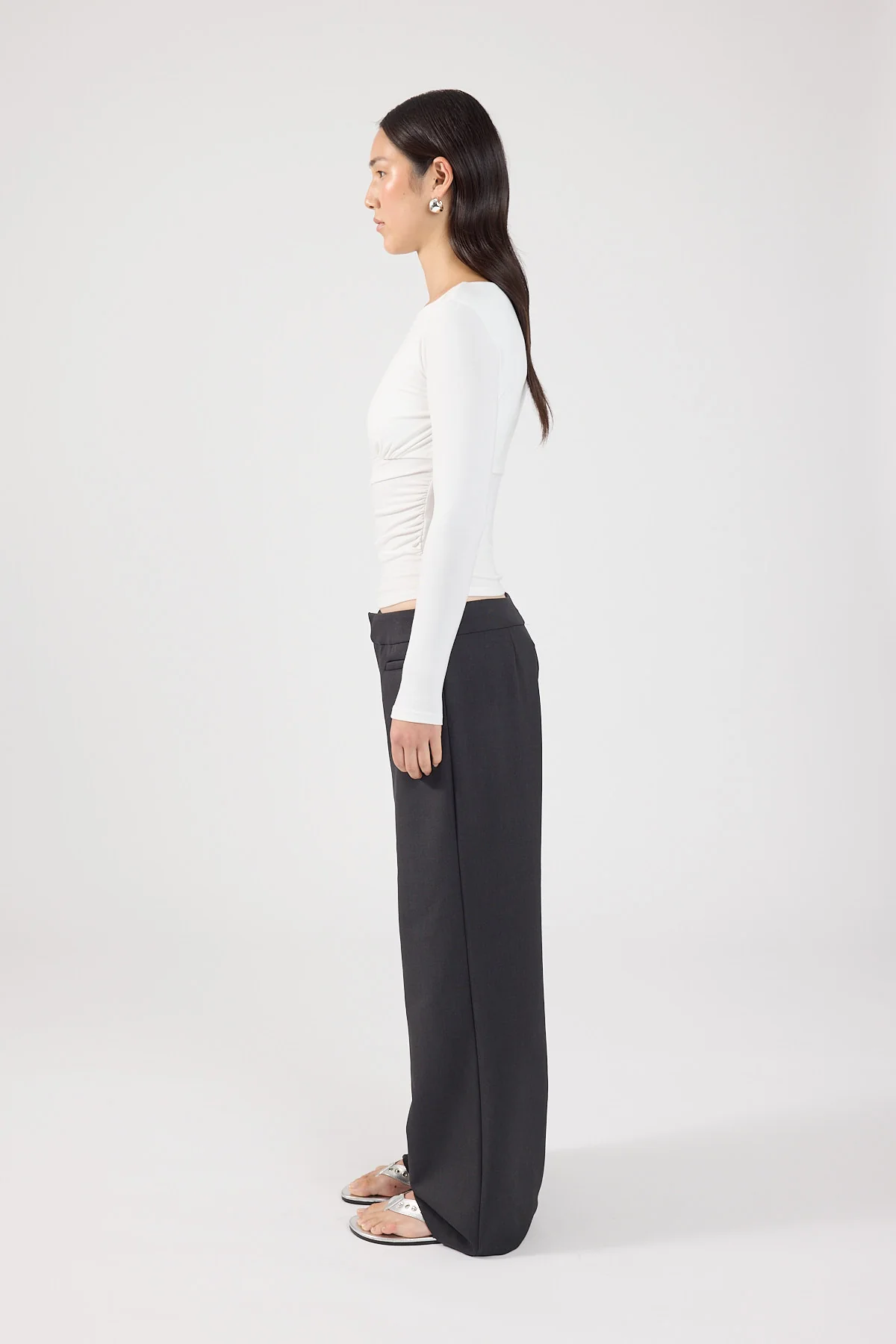 Perfect Stranger Kai Boat Neck Long Sleeve Top White - Image 7