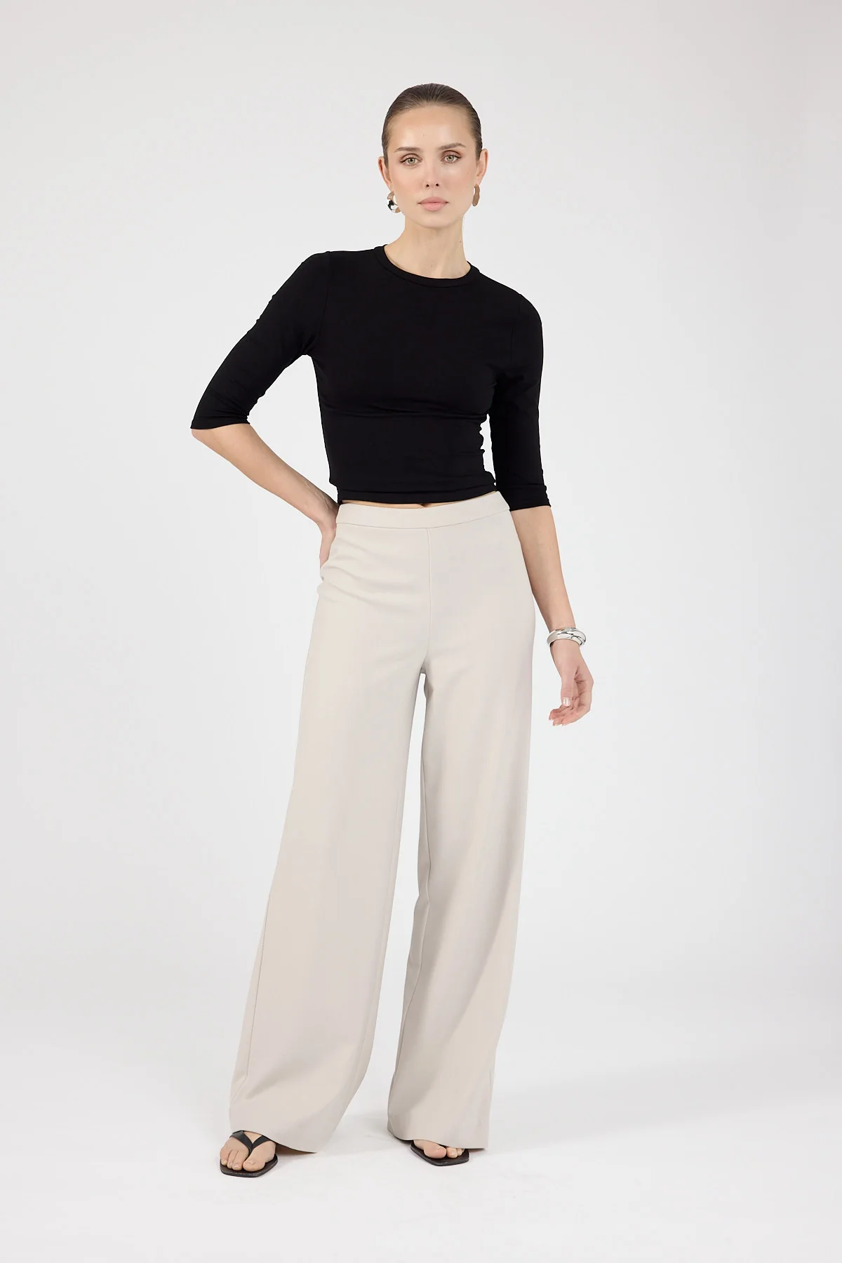 Perfect Stranger Kailani High Rise Pants Stone White