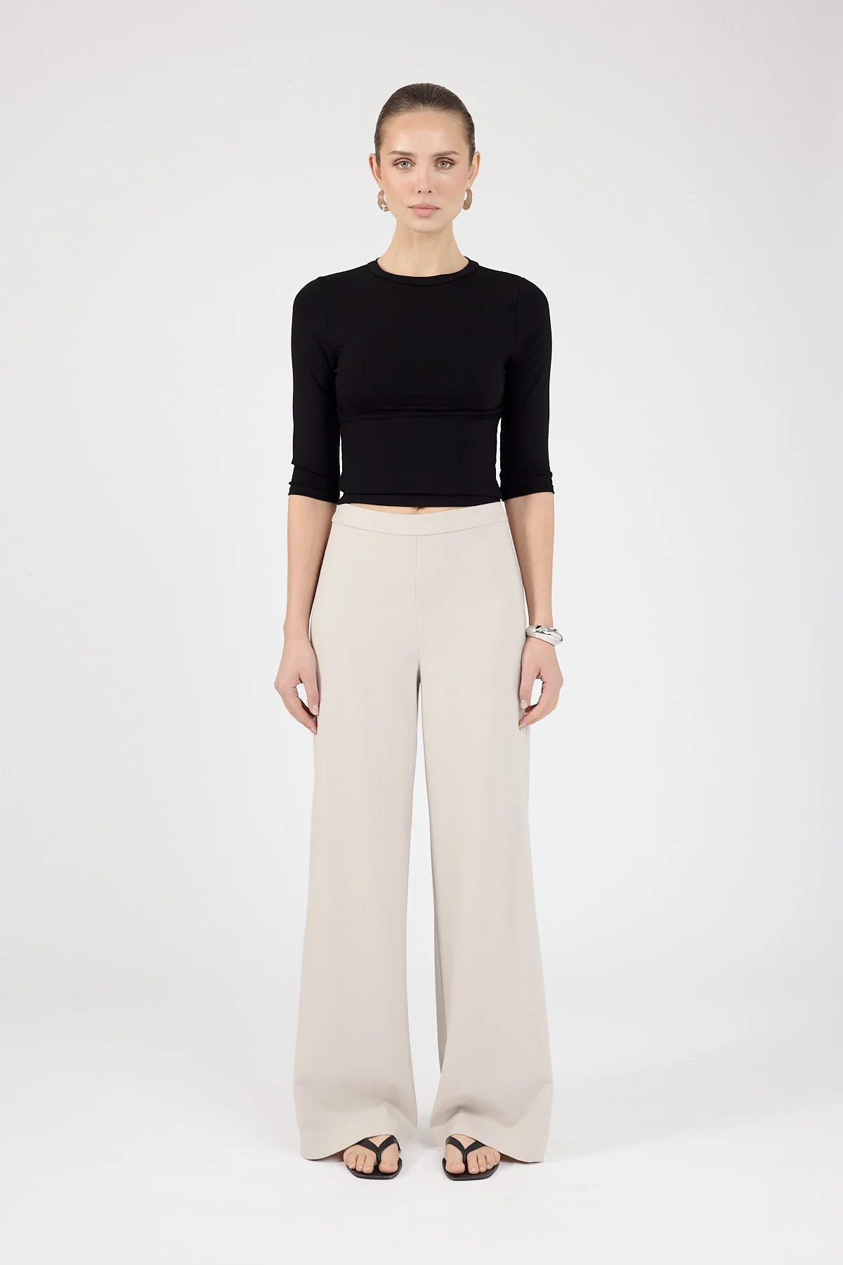 Perfect Stranger Kailani High Rise Pants Stone White - Image 4