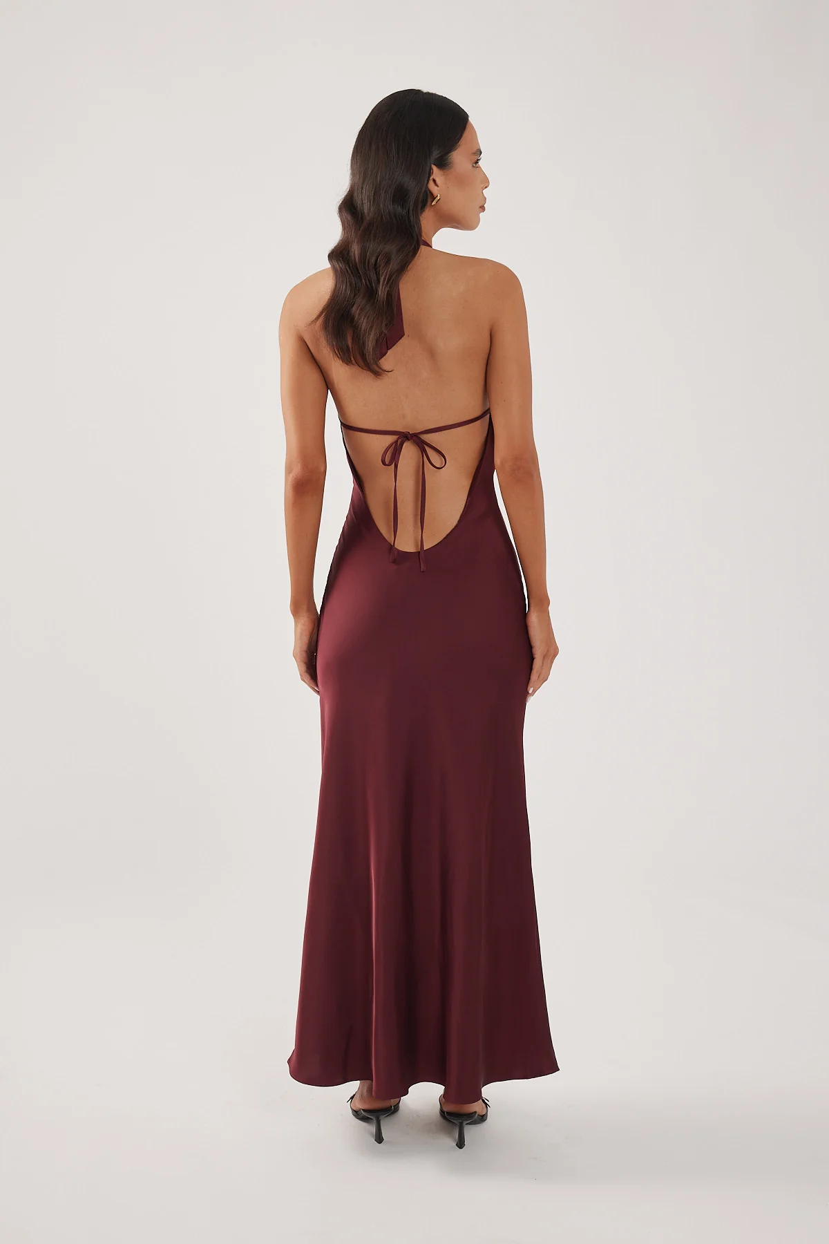 Perfect Stranger Kennedy Halter Maxi Dress Burgundy - Image 6