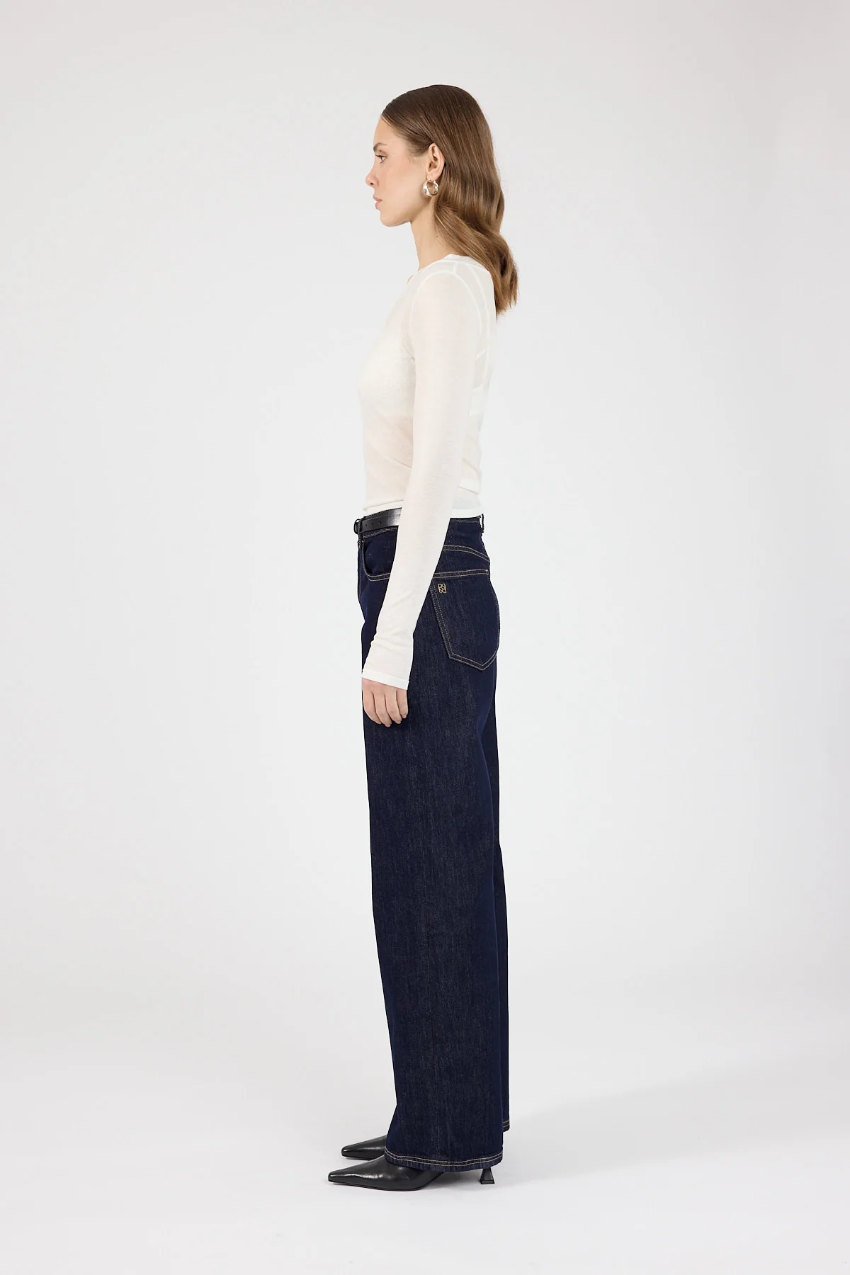 Perfect Stranger Lara Long Sleeve Sheer Top White - Image 4