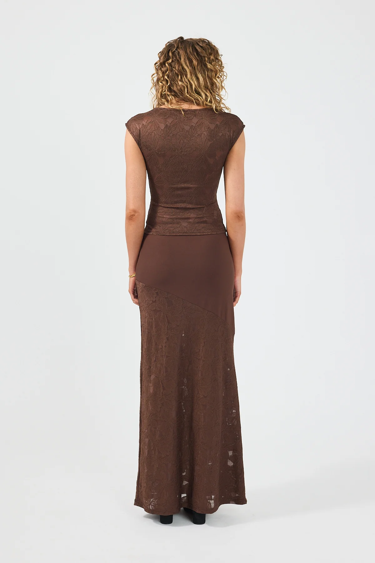 Perfect Stranger Lilo Lace Top Brown - Image 4