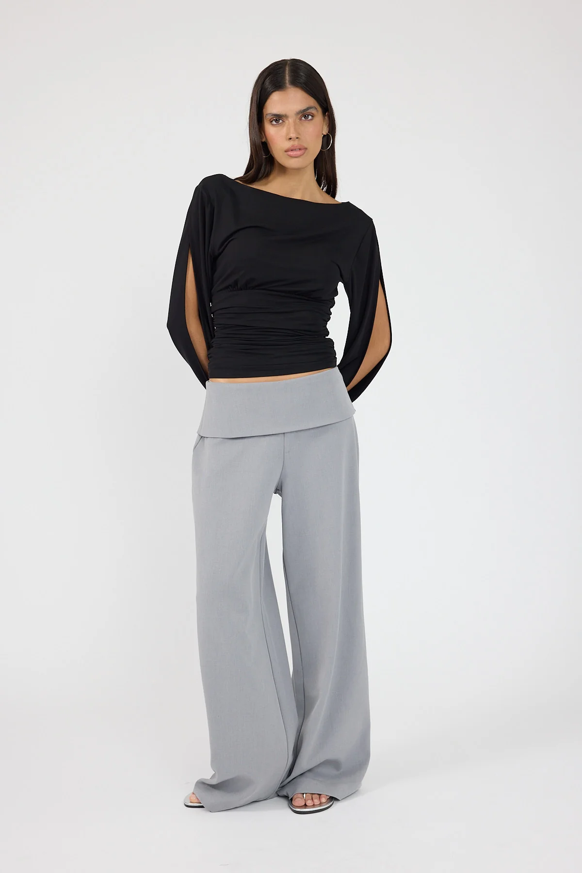 Perfect Stranger Loella Long Sleeve Top Black - Image 4