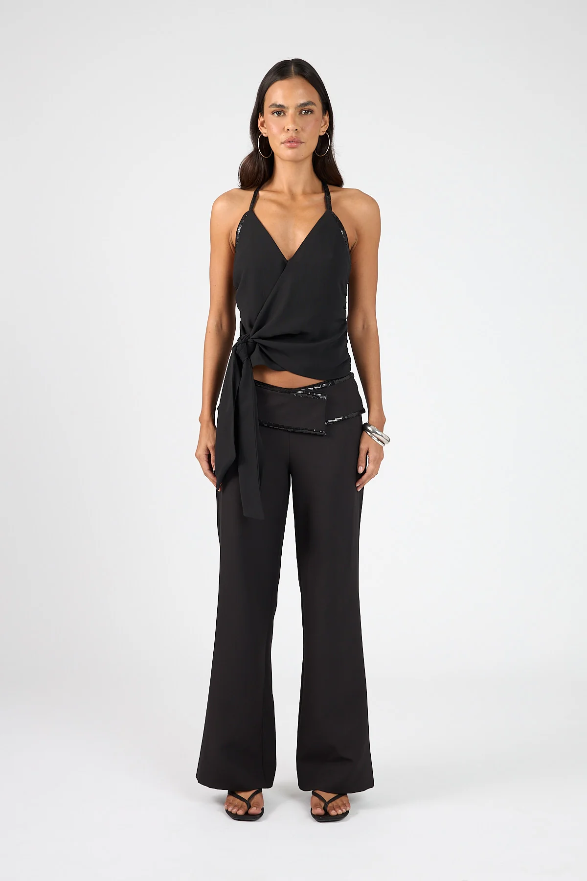 Perfect Stranger Lolli Wrap Top Black