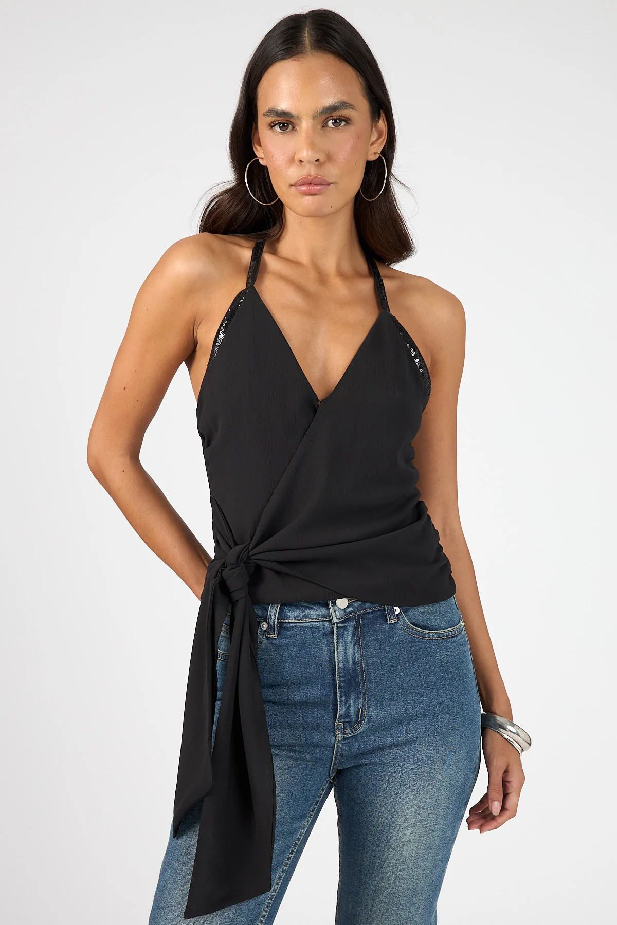 Perfect Stranger Lolli Wrap Top Black - Image 4