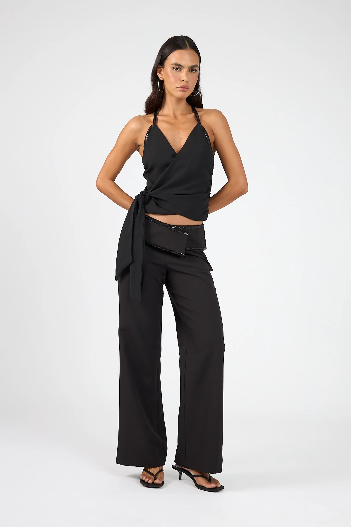 Perfect Stranger Lolli Wrap Top Black - Image 9