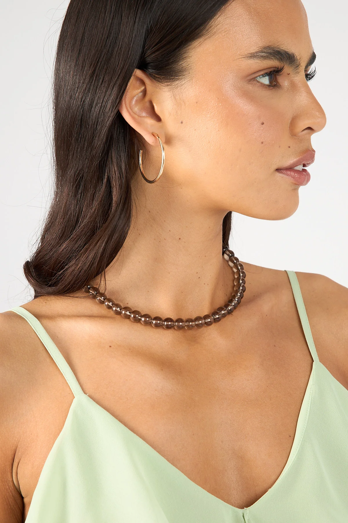 Perfect Stranger Lou Beaded Necklace Brown - Image 4