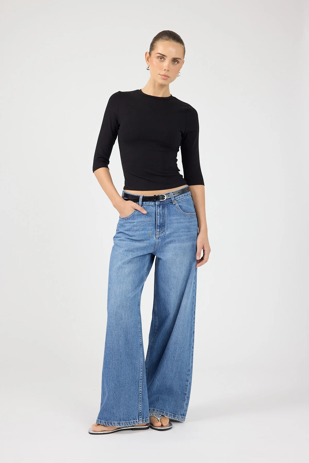 Perfect Stranger Low relaxed baggy Jean Sand Blast Blue - Image 2