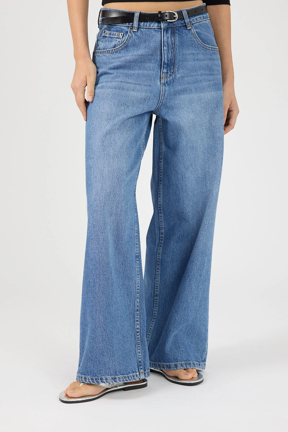 Perfect Stranger Low relaxed baggy Jean Sand Blast Blue - Image 3