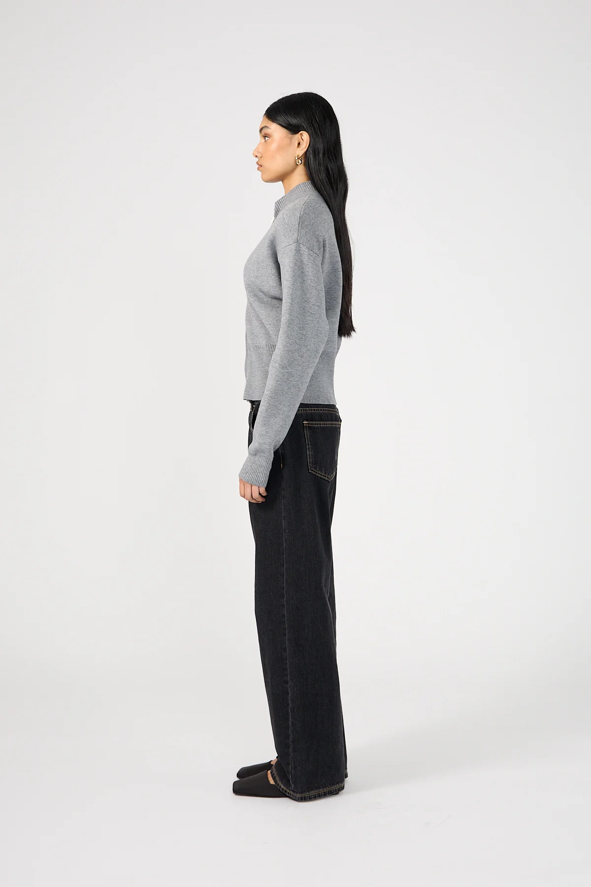 Perfect Stranger Low Rise Baggy Jean Washed Grey - Image 3