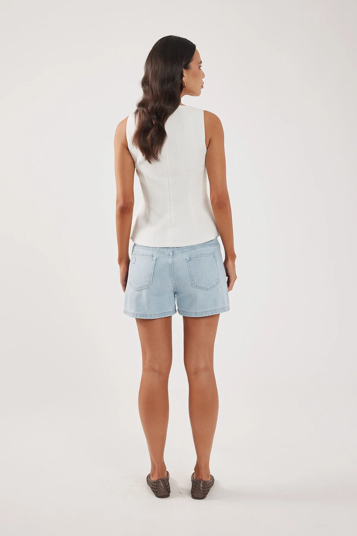 Perfect Stranger Low Rise relaxed Denim Short Light Blue - Image 3