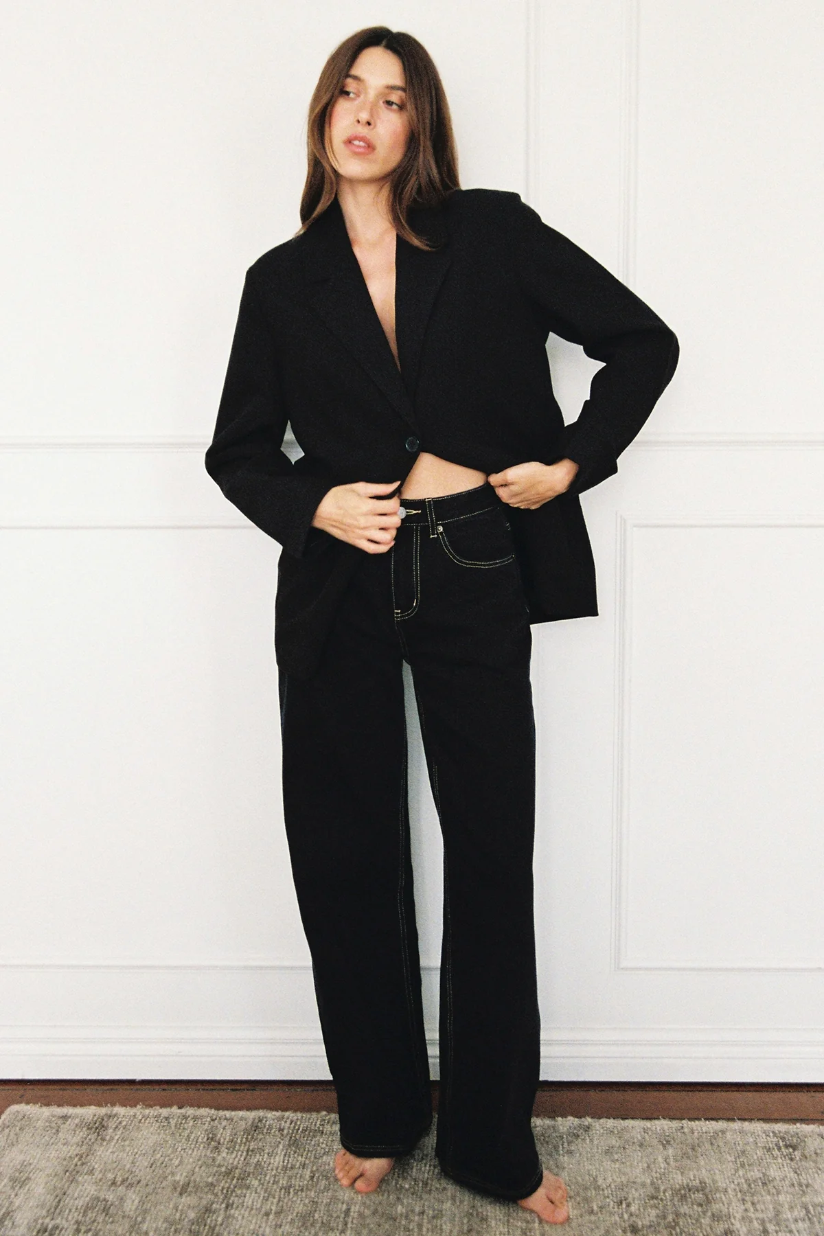 Perfect Stranger Luca Oversized Blazer Black - Image 10