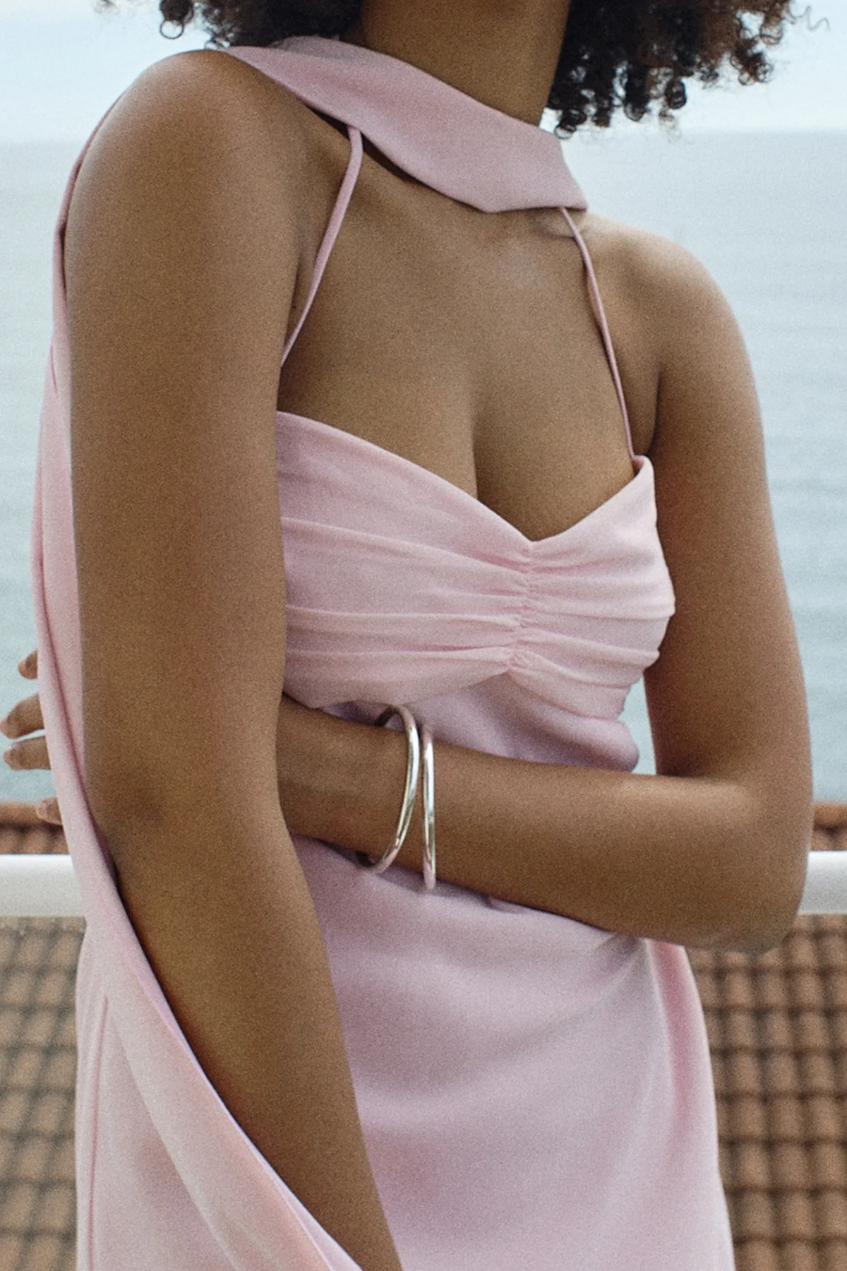 Perfect Stranger Luccia Scarf Maxi Dress Pink - Image 4