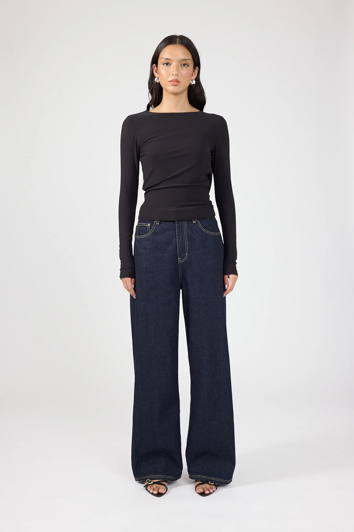 Perfect Stranger Lucinda Draped Backless Top Black - Image 7