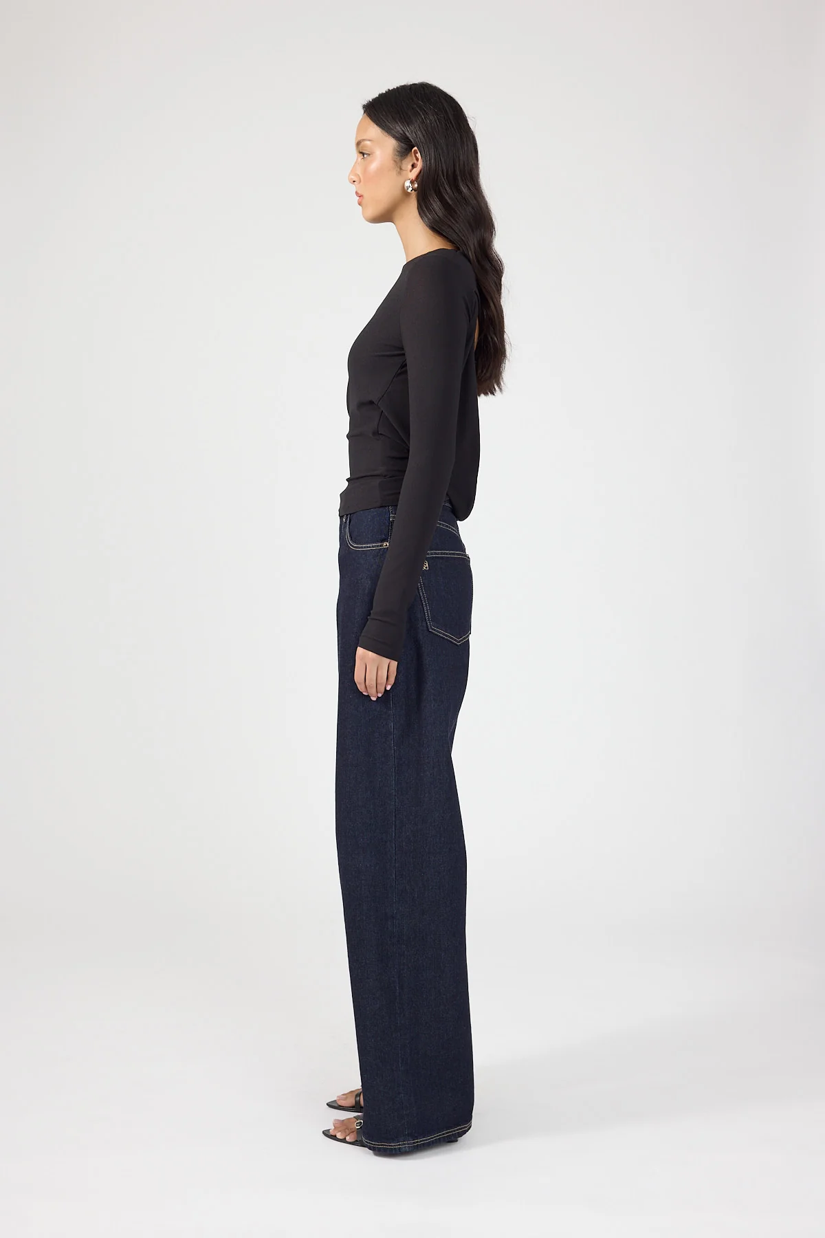 Perfect Stranger Lucinda Draped Backless Top Black - Image 8