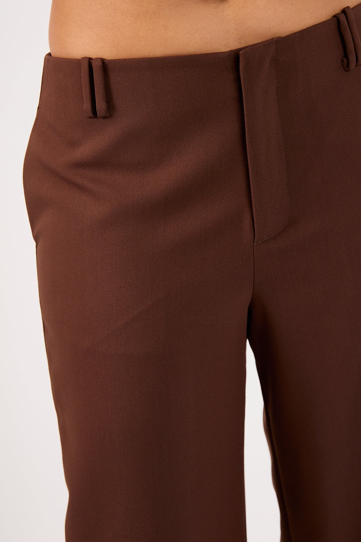Perfect Stranger Luella Mid Rise Wide Leg Tailored Pant Brown - Image 6