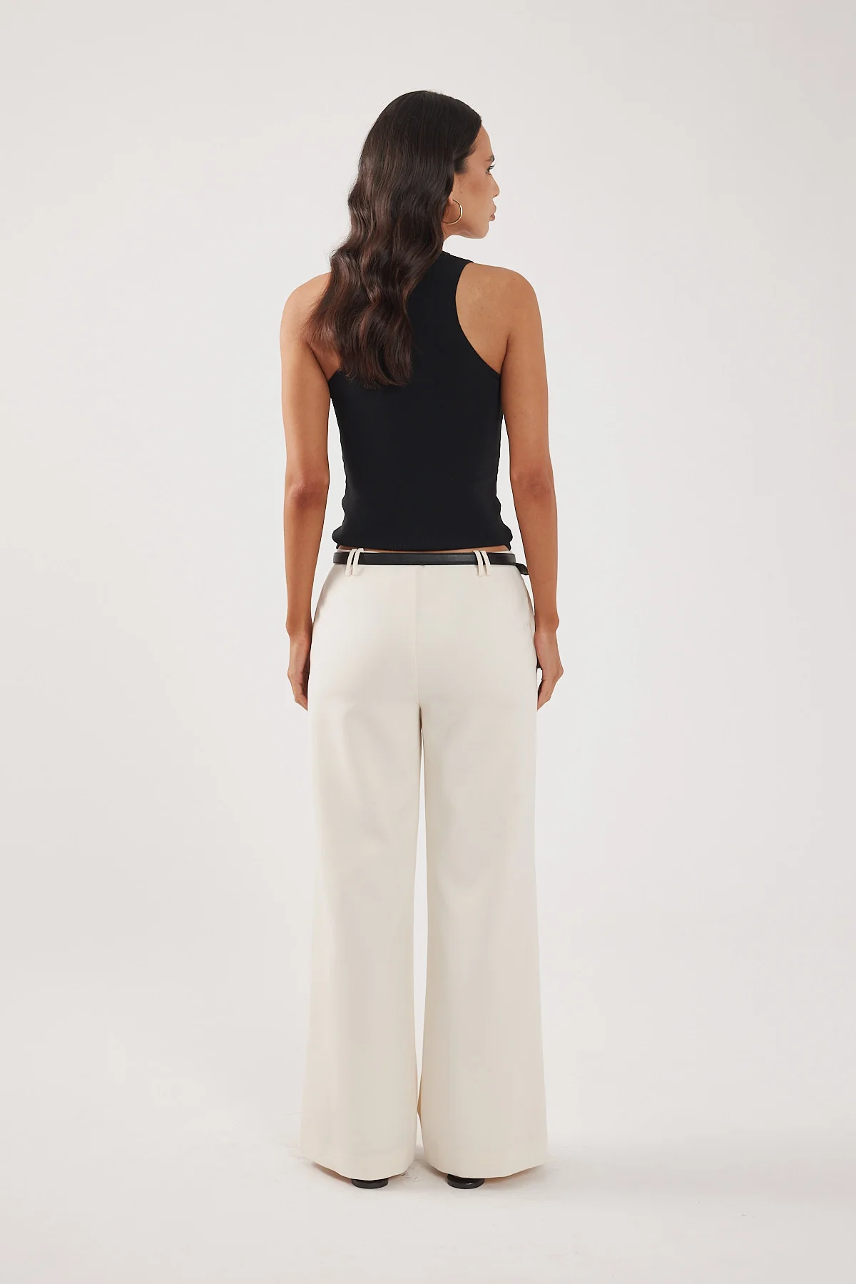 Perfect Stranger Luella Mid Rise Wide Leg Tailored Pant Cream - Image 4