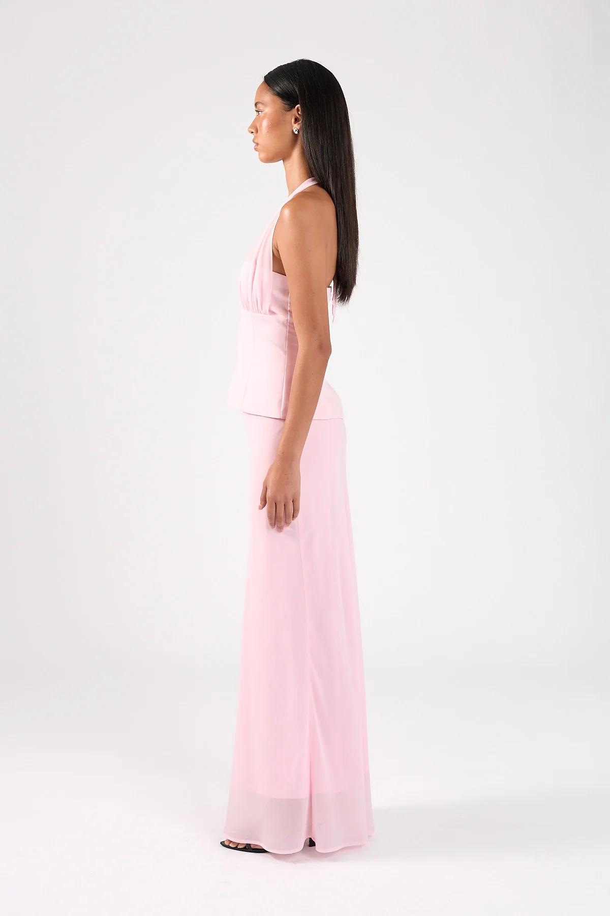 Perfect Stranger Lula Chiffon Maxi Skirt Pink - Image 4
