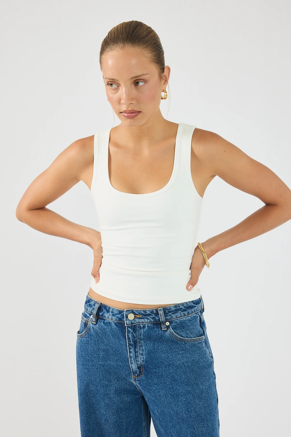 Perfect Stranger Luma Stretch Tank Top White - Image 3