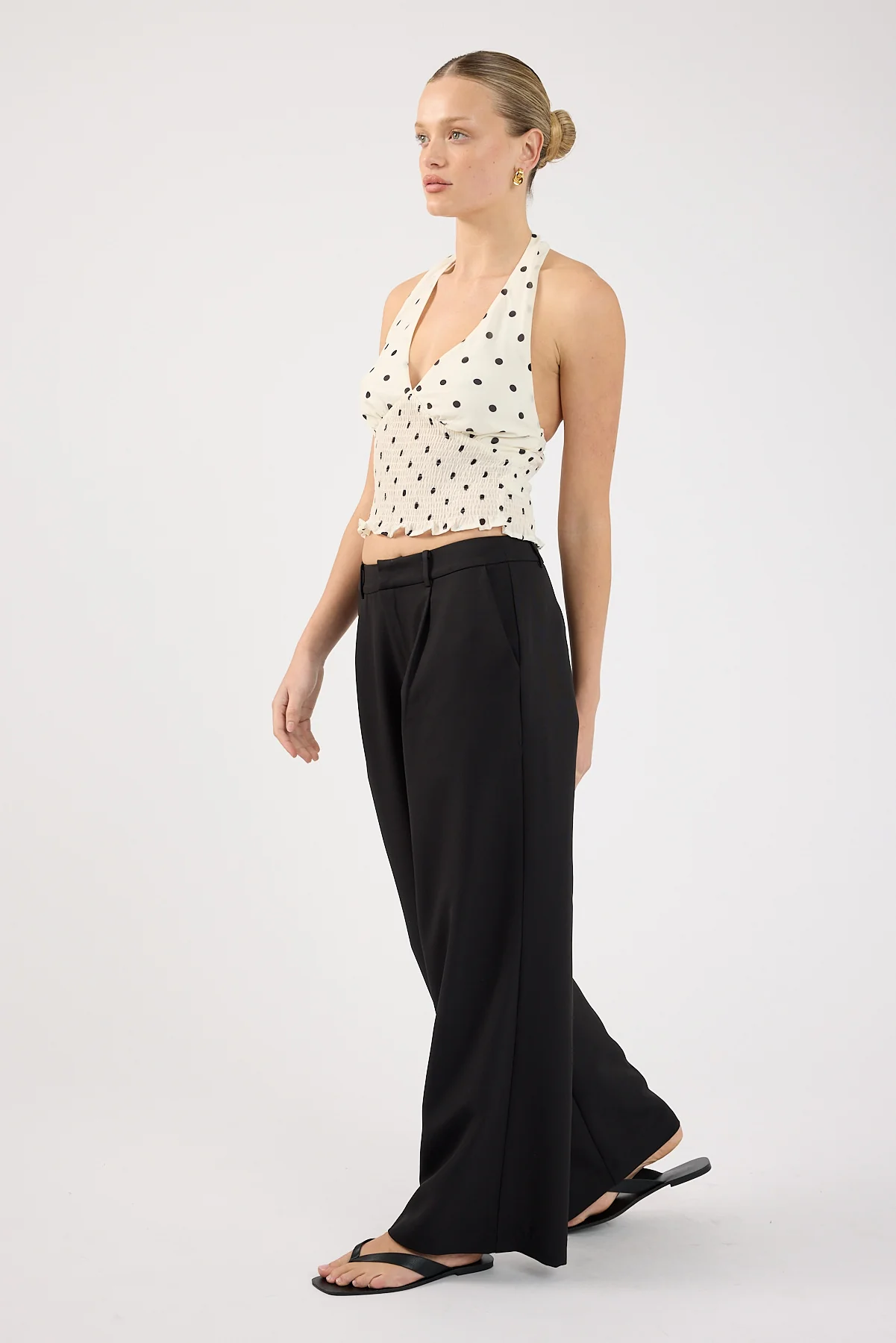 Perfect Stranger Lupa Mid Rise Pleated Tailored Pant Black - Image 3