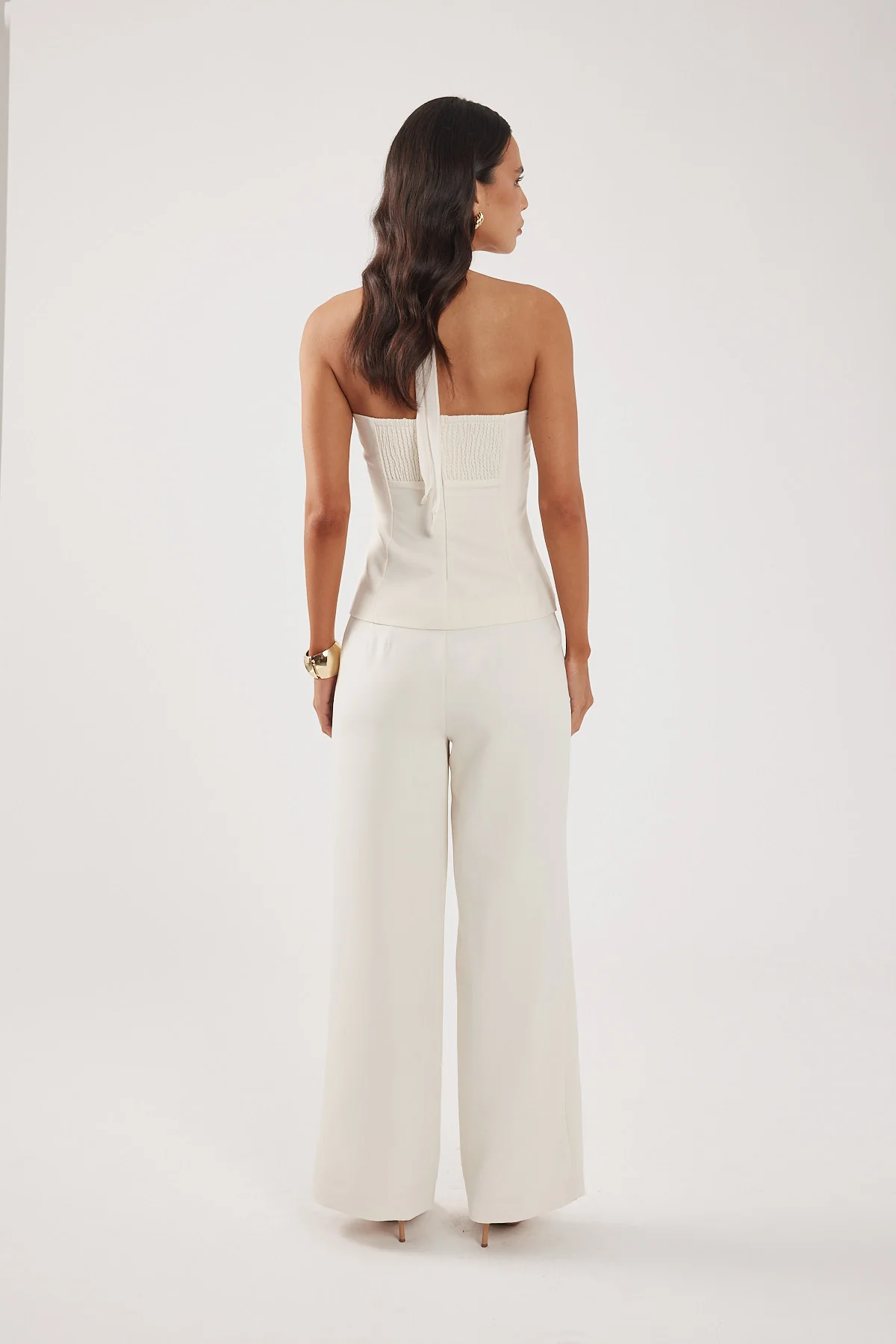Perfect Stranger Lupa Mid Rise Pleated Tailored Pant Cream - Image 6
