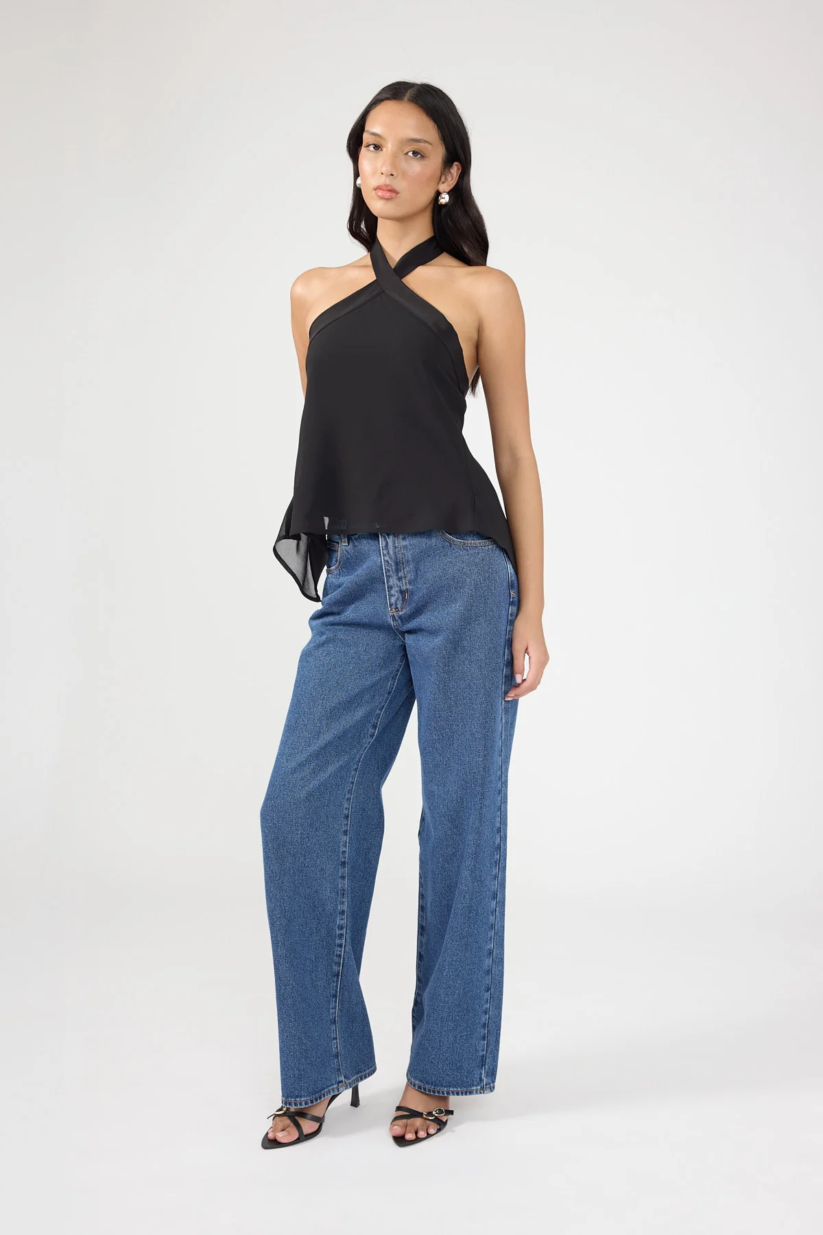 Perfect Stranger Lyra Halter Top Black