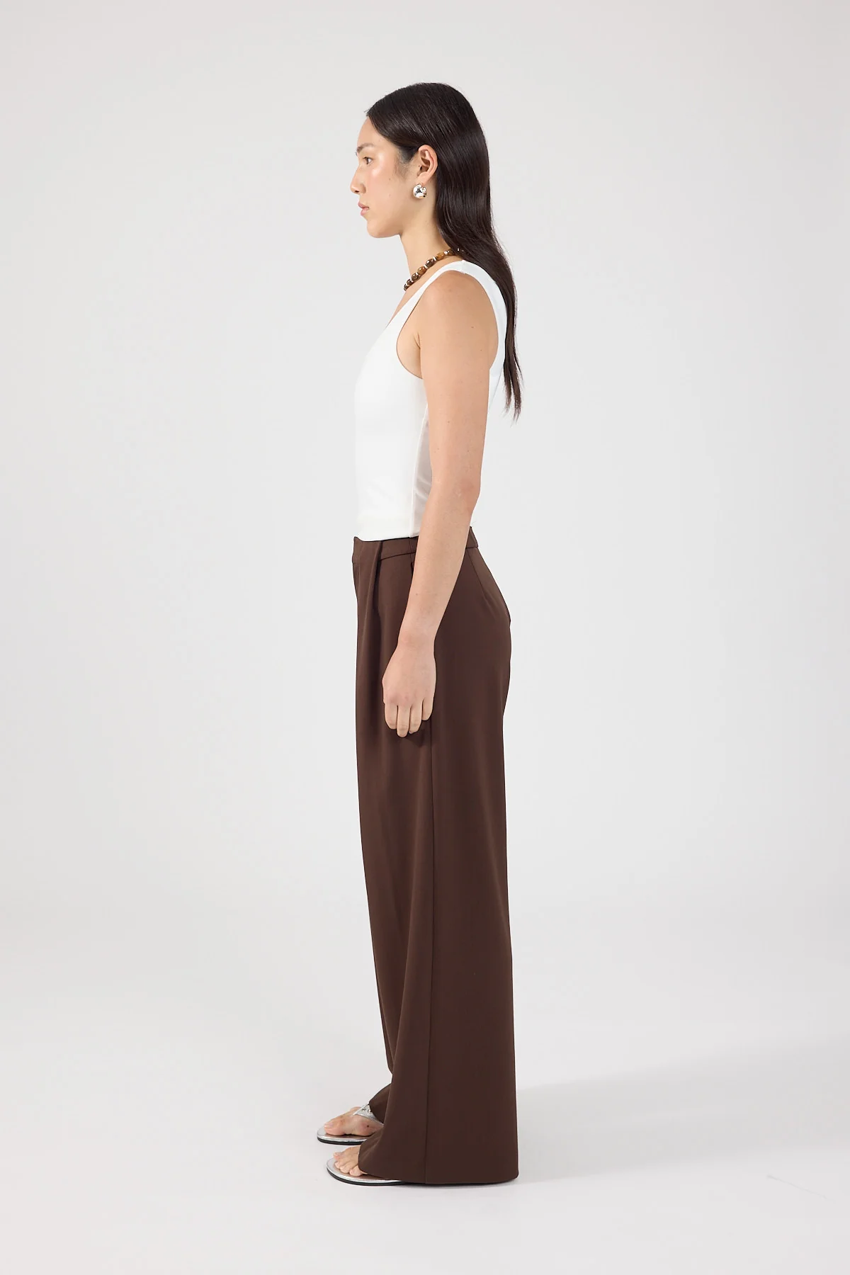 Perfect Stranger Mackenzie Pleated Pant Brown - Image 2