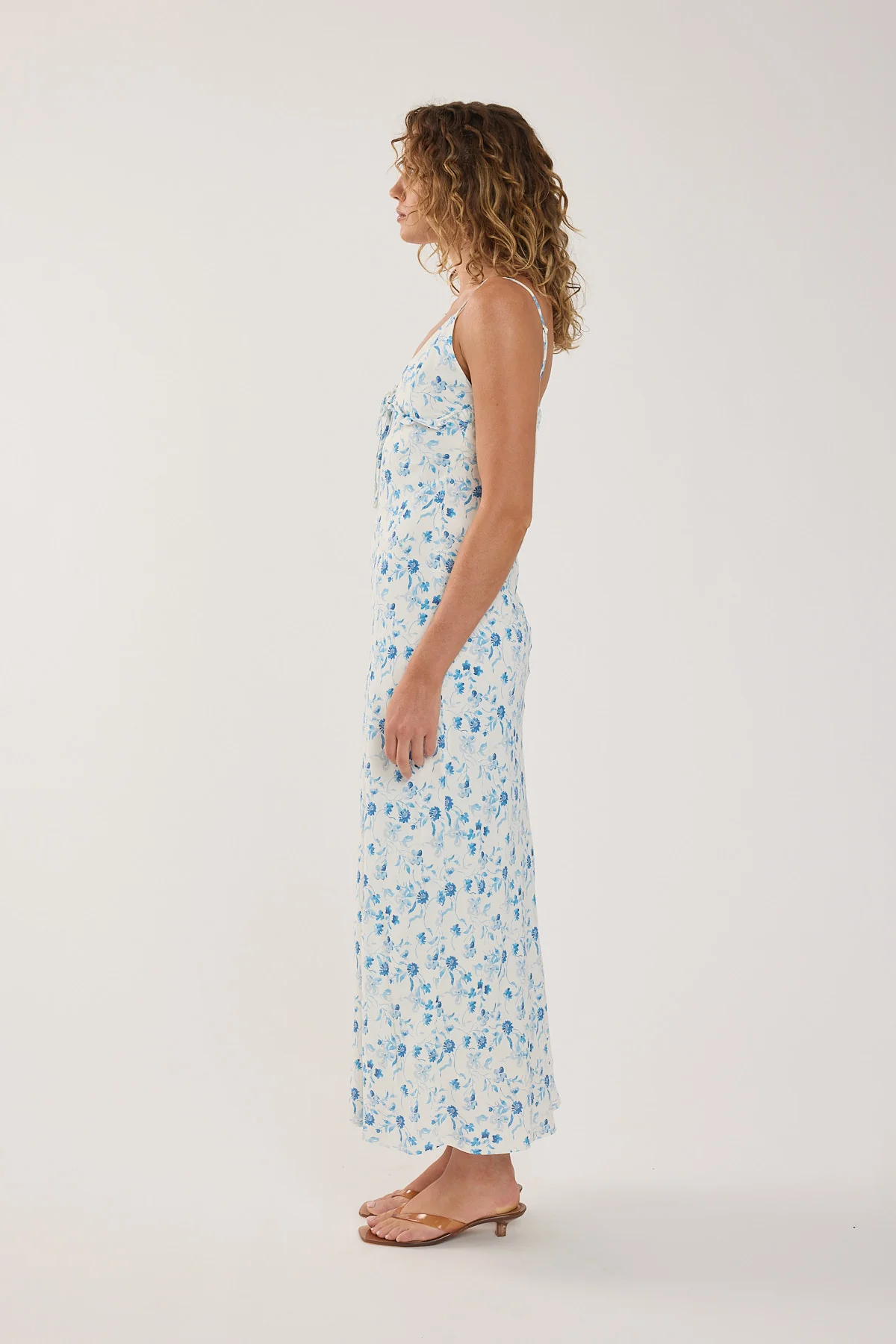 Perfect Stranger Mademoiselle Maxi Dress Blue Print - Image 5