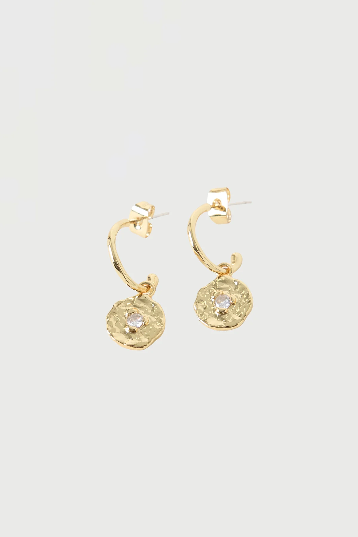 Perfect Stranger Magnolia Disk Hoop Earring 18K Gold Plated - Image 2